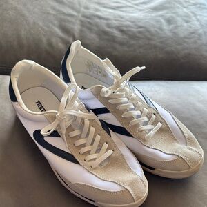 Tretorn Women’s White and Blue Sneakers
